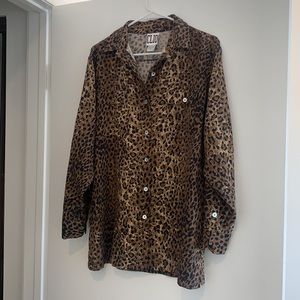 Animal print shimmy shake top
